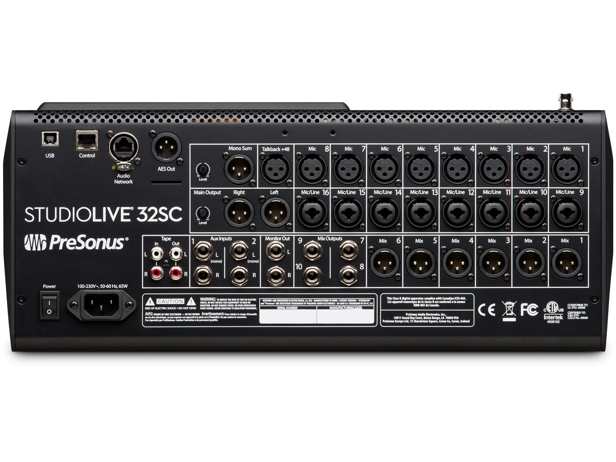 PreSonus StudioLive 32SC Series III Subcompact 32-Ch/22-bus Digital ...