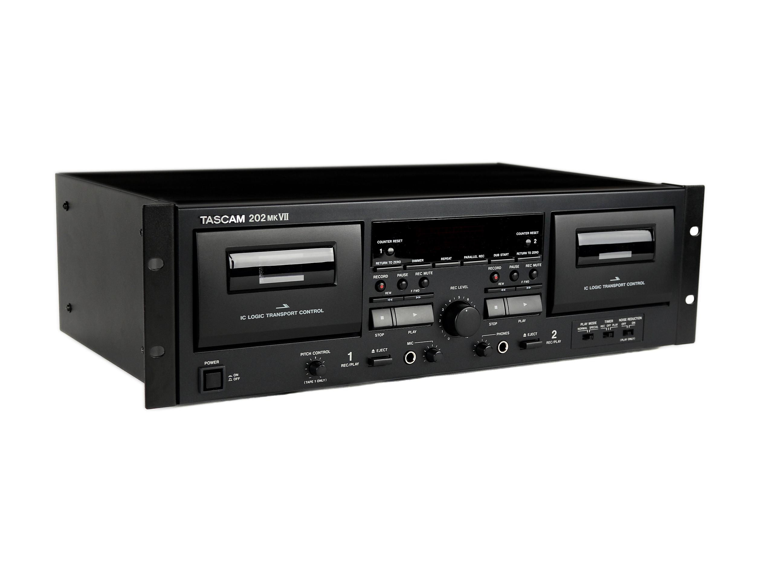 TASCAM 202mkVII Retromodern Double Cassette Deck with USB Port